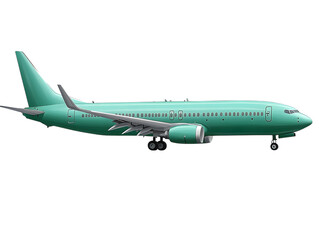 Fototapeta premium A sleek passenger jet soars through the sky, a symbol of travel and aviation