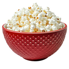 Delicious popcorn in a red polka dot bowl for movie night snack ideas here