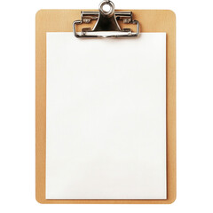 Clipboard with blank paper mockup template for design presentation and message board