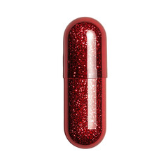 Red glitter capsule pill medication supplement health care pharmacy treatment cure