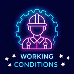 A vector of neon color man logo design