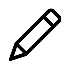 pencil vector icon isolated in white