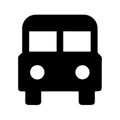 bus vector icon isolated on white