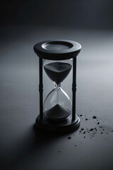 hourglass on black 7643