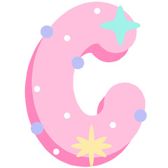 Playful Pastel Alphabet Letters