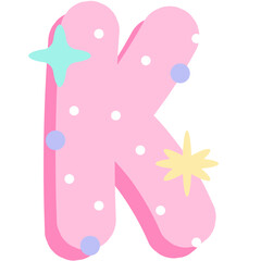 Playful Pastel Alphabet Letters