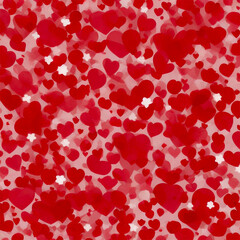 Obraz premium seamless heart vintage floral pattern