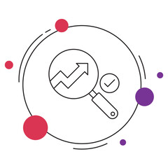 Trend Detection icon, Staying Ahead Uncovering Patterns with Trend Detection, Future Insights Harnessing Data for Trend Discovery, vector