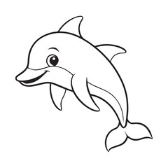 Fototapeta premium Dolphin icon set vector illustration logo sticker design silhouette 