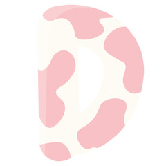 Playful Pink Cow Print Alphabet