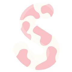 Playful Pink Cow Print Alphabet