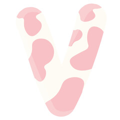 Playful Pink Cow Print Alphabet