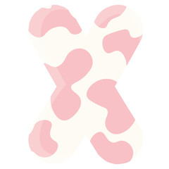 Playful Pink Cow Print Alphabet
