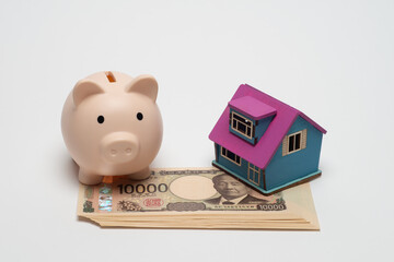 マイホームの購入資金と一万円札