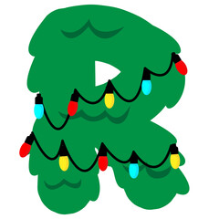 Festive Christmas Tree Alphabet