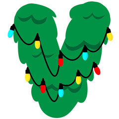 Festive Christmas Tree Alphabet