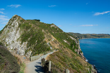 Scenic Coastal Path Along Rugged Cliffs