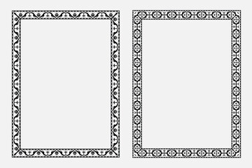 Hand drawn autumn leaves and plant frame set with floral text boxes, ideal for cover design, banner, and invitations