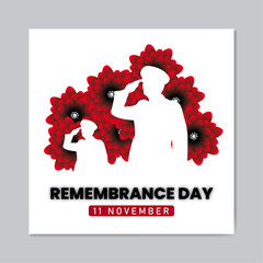 Remembrance day poster design for 11 November.