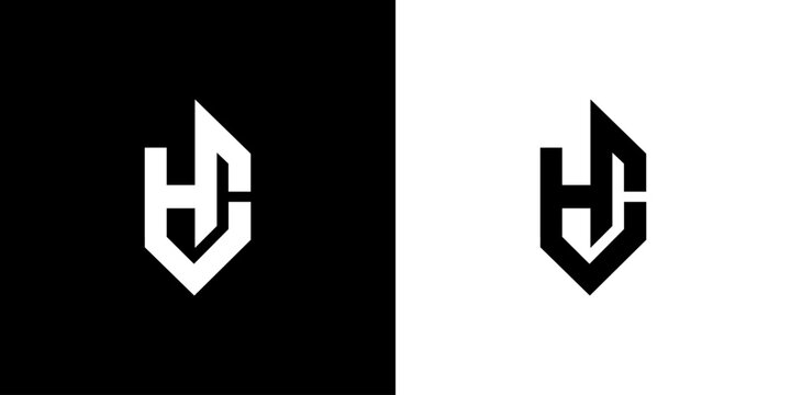 Creative HC Letter Logo With Abstract, Illustration, Design Inspiration, Vector, Icon