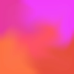 Bright vivid gradient with orange pink purple tones. Soft transitions of warm colors with energetic mood. Vibrant summer palette. Vector