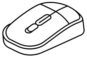 Modern isometric computer mouse design for left handed users