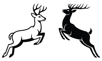 deer silhouette vector
