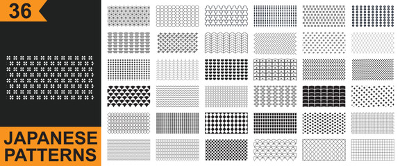 Japanese pattern set . Japanese doodle backgrounds collection. Asia culture symbols. Chinise sketches. Fashion. China. Japan.  fabric design. vector illustration