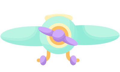 Cute Space and Aviation Vehicles in Pastel Colors