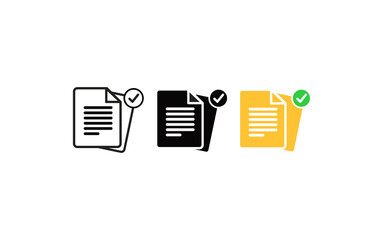 duplicate document correct mark icon collection