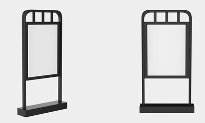Promotional Stand Mockup Isolated On White Background. 3d illustration