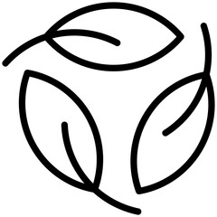 Leaf recycle icon for ecology and environment, business, website, application, printing, document, poster design, etc