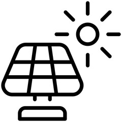 Solar panel icon for ecology and environment, business, website, application, printing, document, poster design, etc