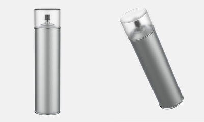 Air Freshener Spray Mockup Isolated On White Background. 3d illustration