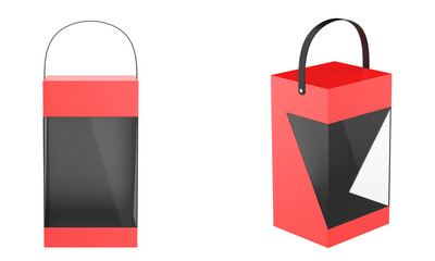 cardboard packaging box for fast food meal candy cookies gift or other products. 3d illustration