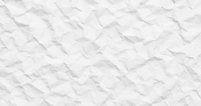 White Crumpled Paper Background Animation