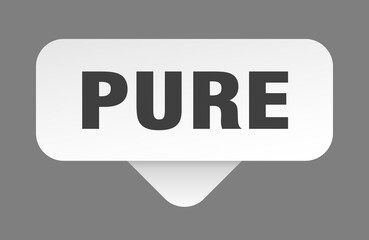 pure sticker. pure sign isolated on gray background