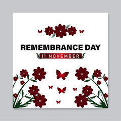 modern and clean design for remembrance day.