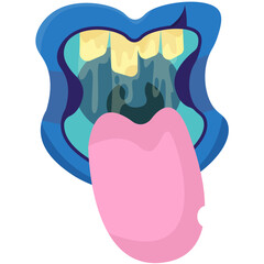 Cartoon Monster Mouths with Teeth and Tongues