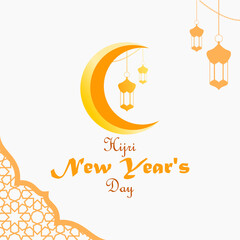 Fototapeta premium vector graphic of Hijri New Year's Day ideal for Hijri New Year's Day celebration