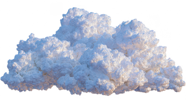 Fluffy white cloud formation, detailed texture