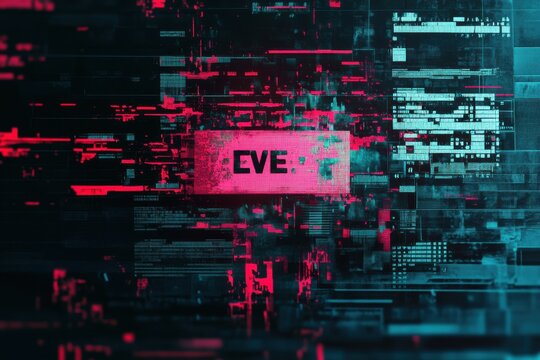 Game over message featuring a glitch effect and vibrant digital distortion in an abstract environment, Game over message with glitch effect Seamless