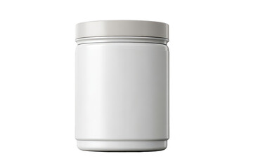Blank white plastic jar with lid (7)