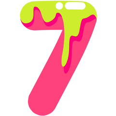 Gooey and Dripping Slime Numbers Set