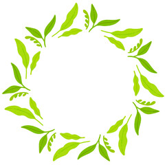 Flower circle frame wreath illustration