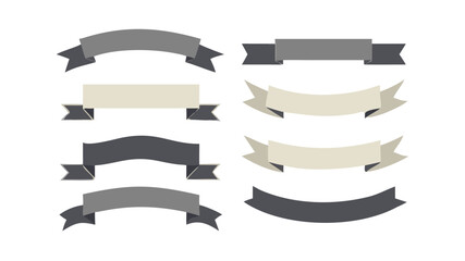 Vector ribbon banner set template graphic design elements for web decoration