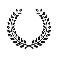 Vector laurel wreath clip art for graphic design projects and vintage style illustrations and decorations silhouette