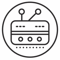 radio icon vector illustration