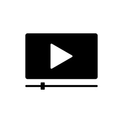 icon vector video player, ilustrasi icon video player, streaming icon