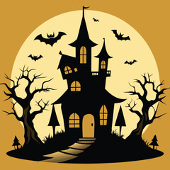 Black horror house pack with Halloween details